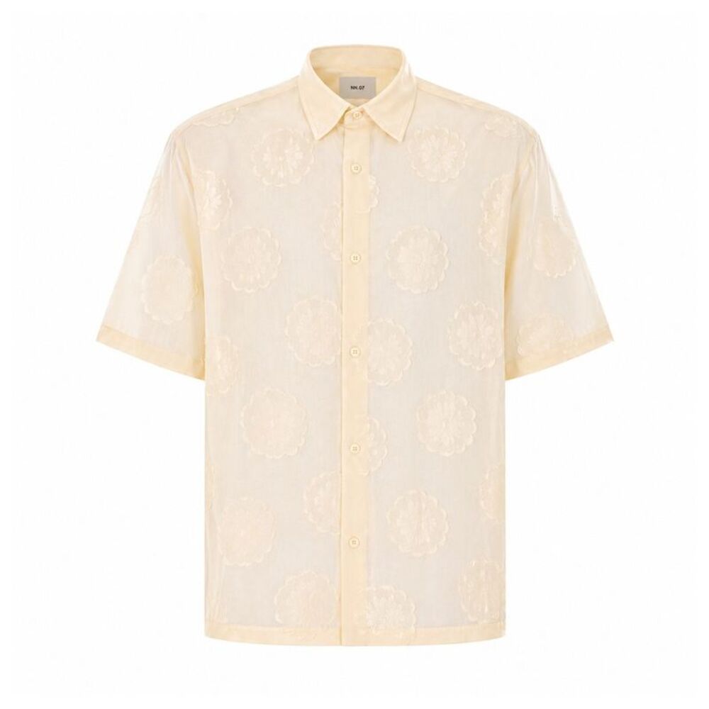 Nn.07 Men Freddy Embroidered Short Sleeves Shirt